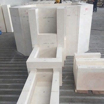 Огнеупорный плавильный стеклянный блок AZS с огнеупорностью 1770°-2000° и содержанием CaO 0,3-1%